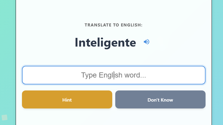 Spanish Study Tool placeholder
